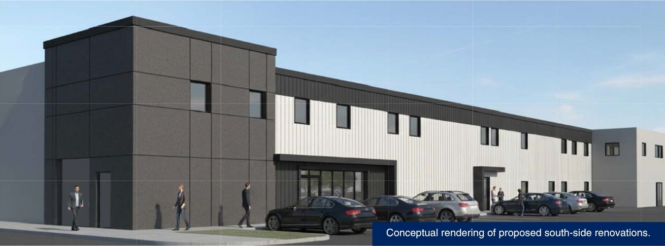 Conceptual rendering of proposed south-side renovations